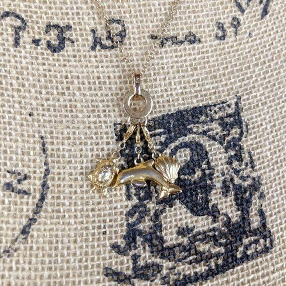 Gold‎ Sea Creature Charm Necklace